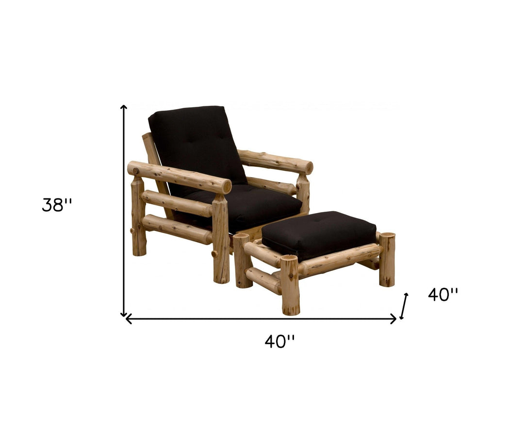 40" Sofa With Ottoman With Natural Legs Image 6