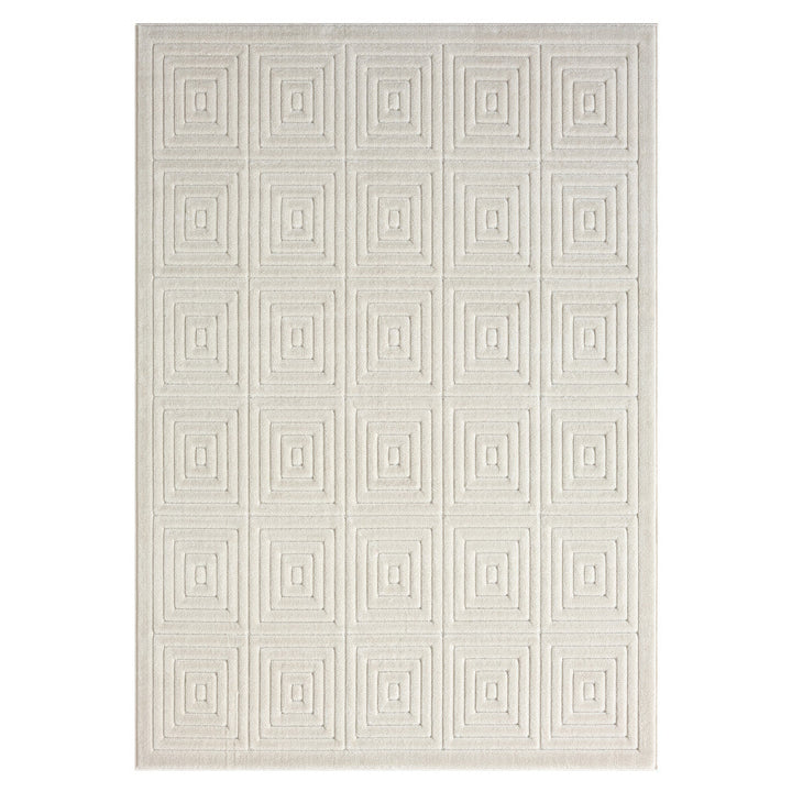 5 x 7 Beige Geometric Area Rug Image 1