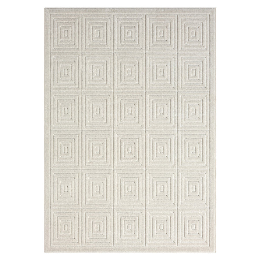 5 x 7 Beige Geometric Area Rug Image 1