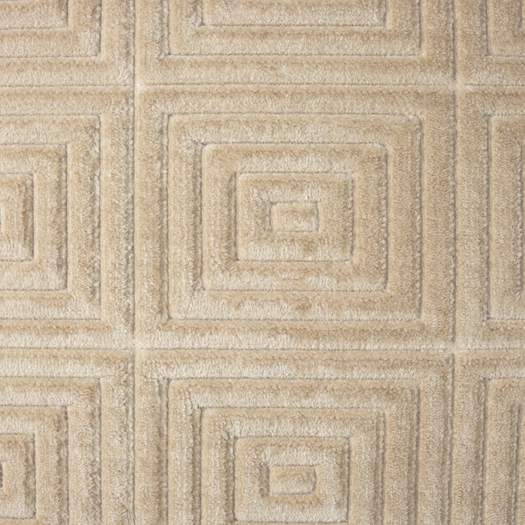 5 x 7 Beige Geometric Area Rug Image 1