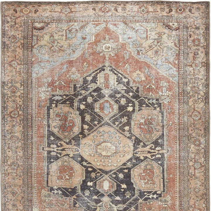 4 X 6 Orange Brown And Taupe Abstract Area Rug Image 5