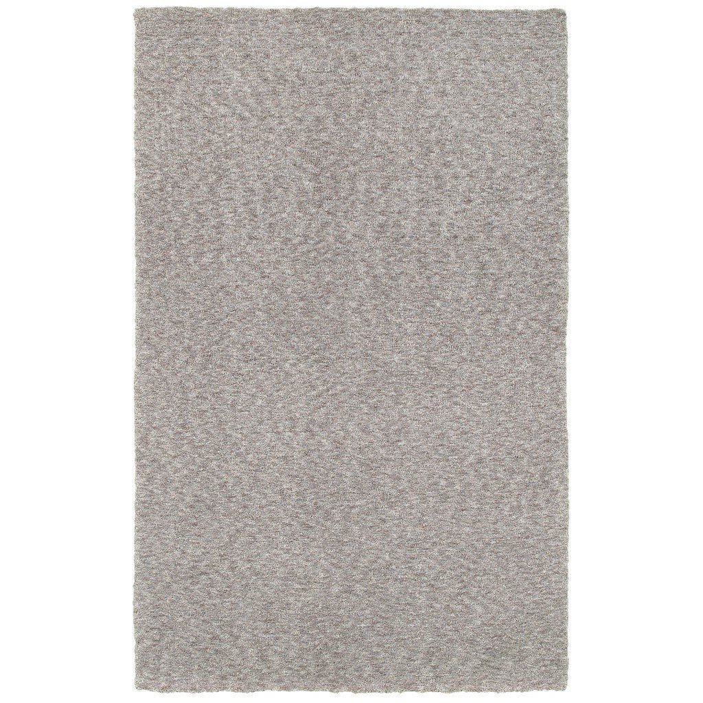 5 X 7 Modern Shaggy Soft Gray Indoor Area Rug Image 1