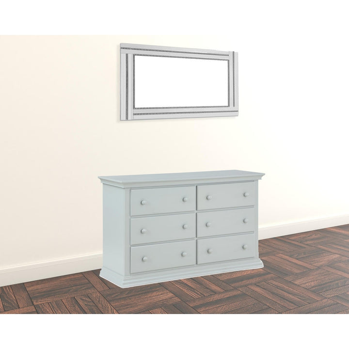 56" Gray Solid and Manufactured Wood Six Drawer Double Dresser Image 6