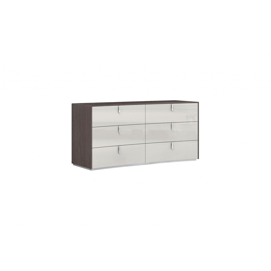 62" Gray Six Drawer Double Dresser Image 1