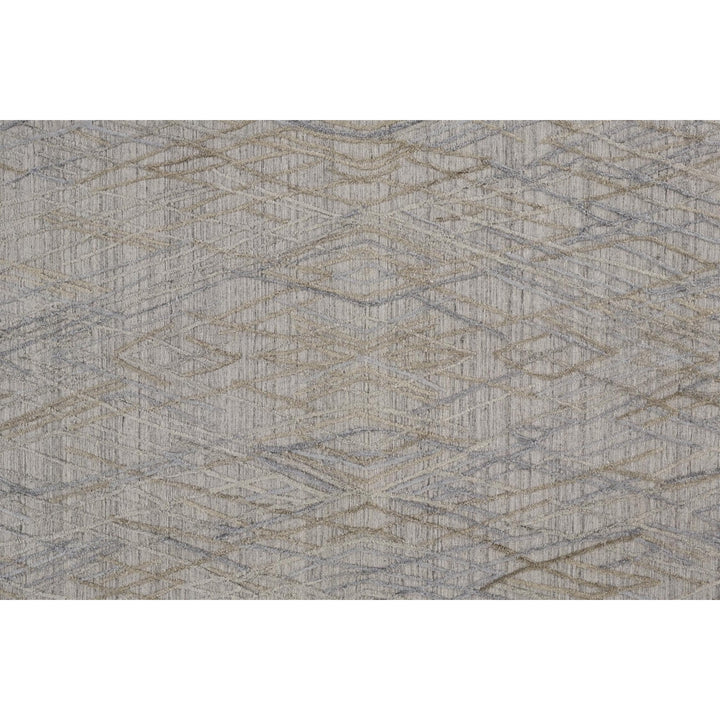 8 X 10 Gray And Blue Abstract Hand Woven Area Rug Image 11