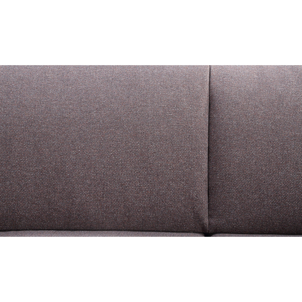 78" Gray Linen Sofa With Black Legs Image 5