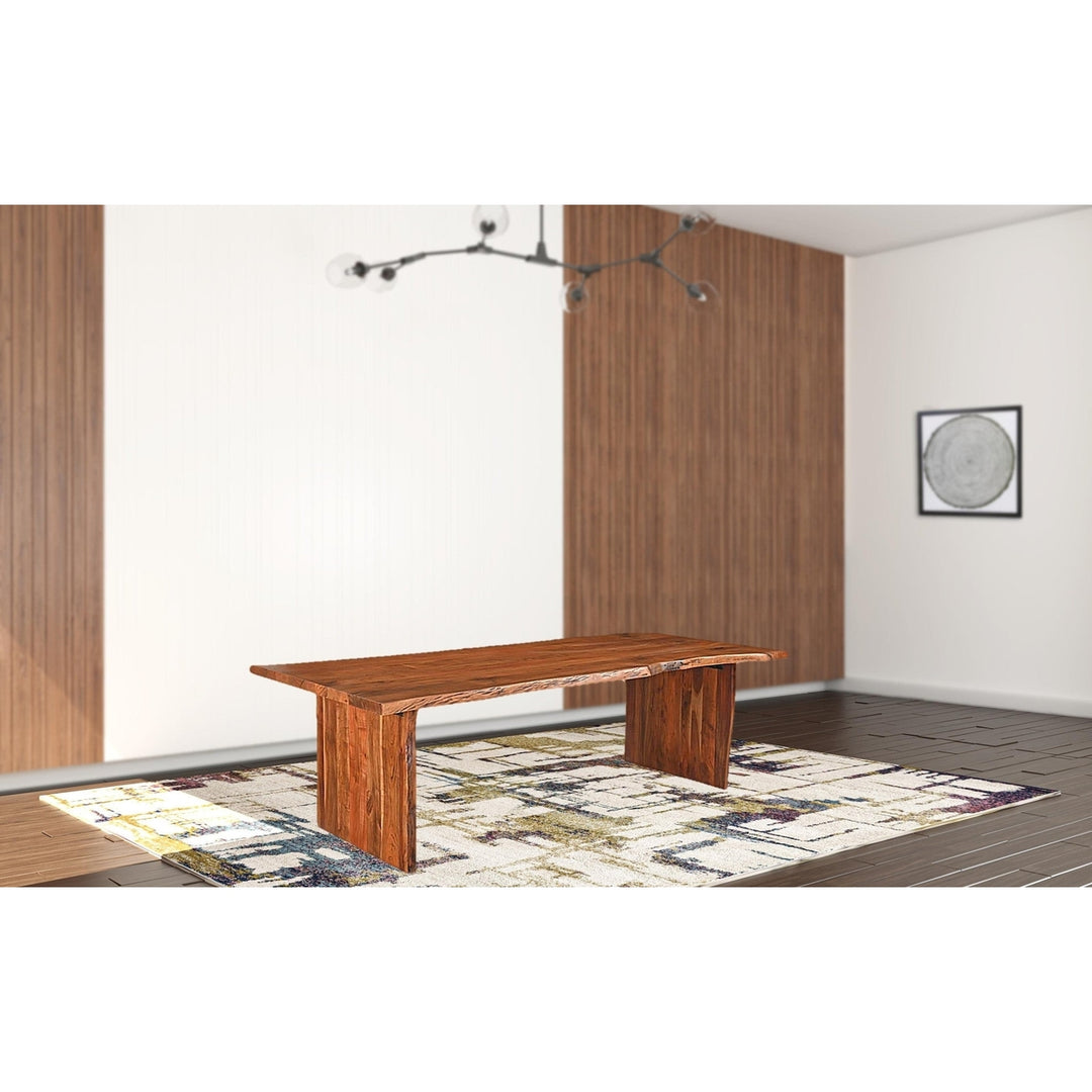 72" Brown Solid Wood Dining Image 7