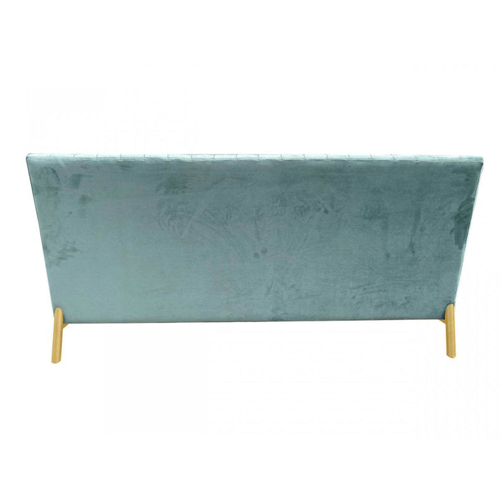 71" Light Gray Velvet Sofa With Gold Legs Image 5