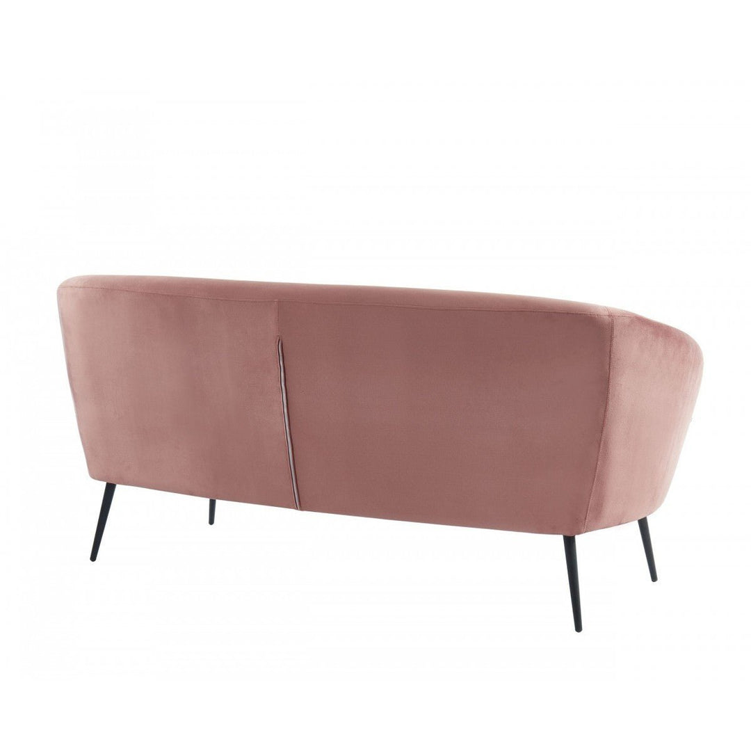 75" Coral Sofa With Black Legs Image 4