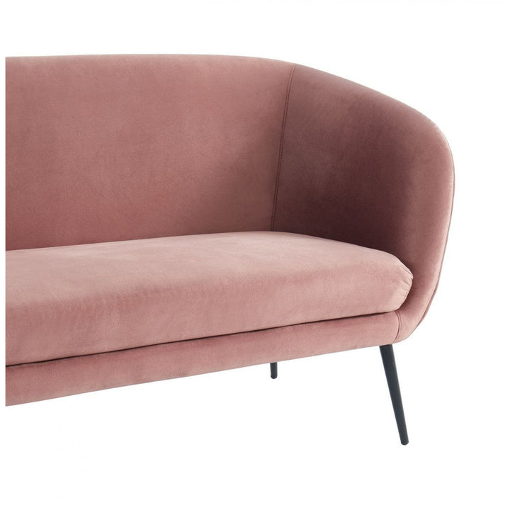 75" Coral Sofa With Black Legs Image 6