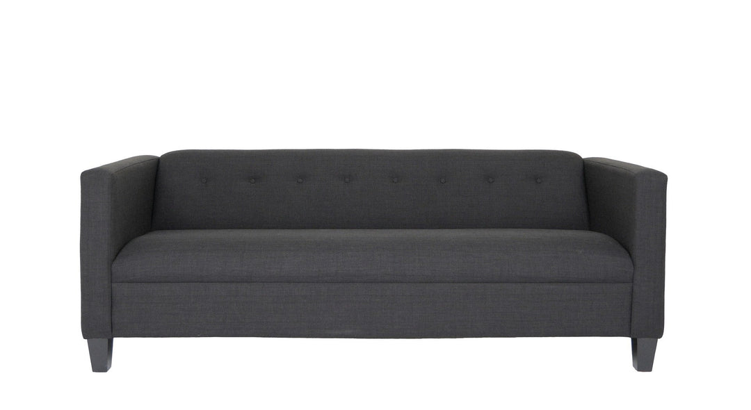 80" Black Polyester Sofa Image 1