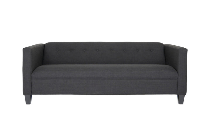 80" Black Polyester Sofa Image 1