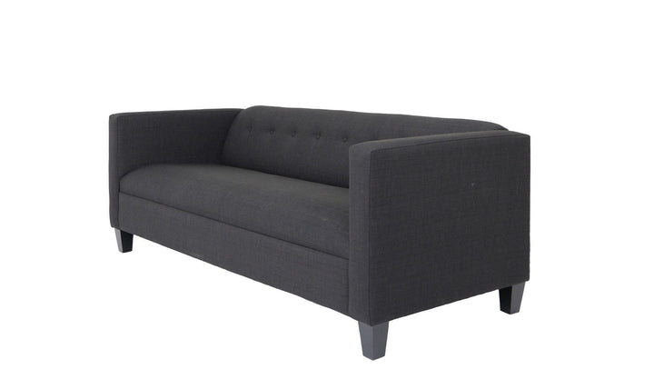 80" Black Polyester Sofa Image 2