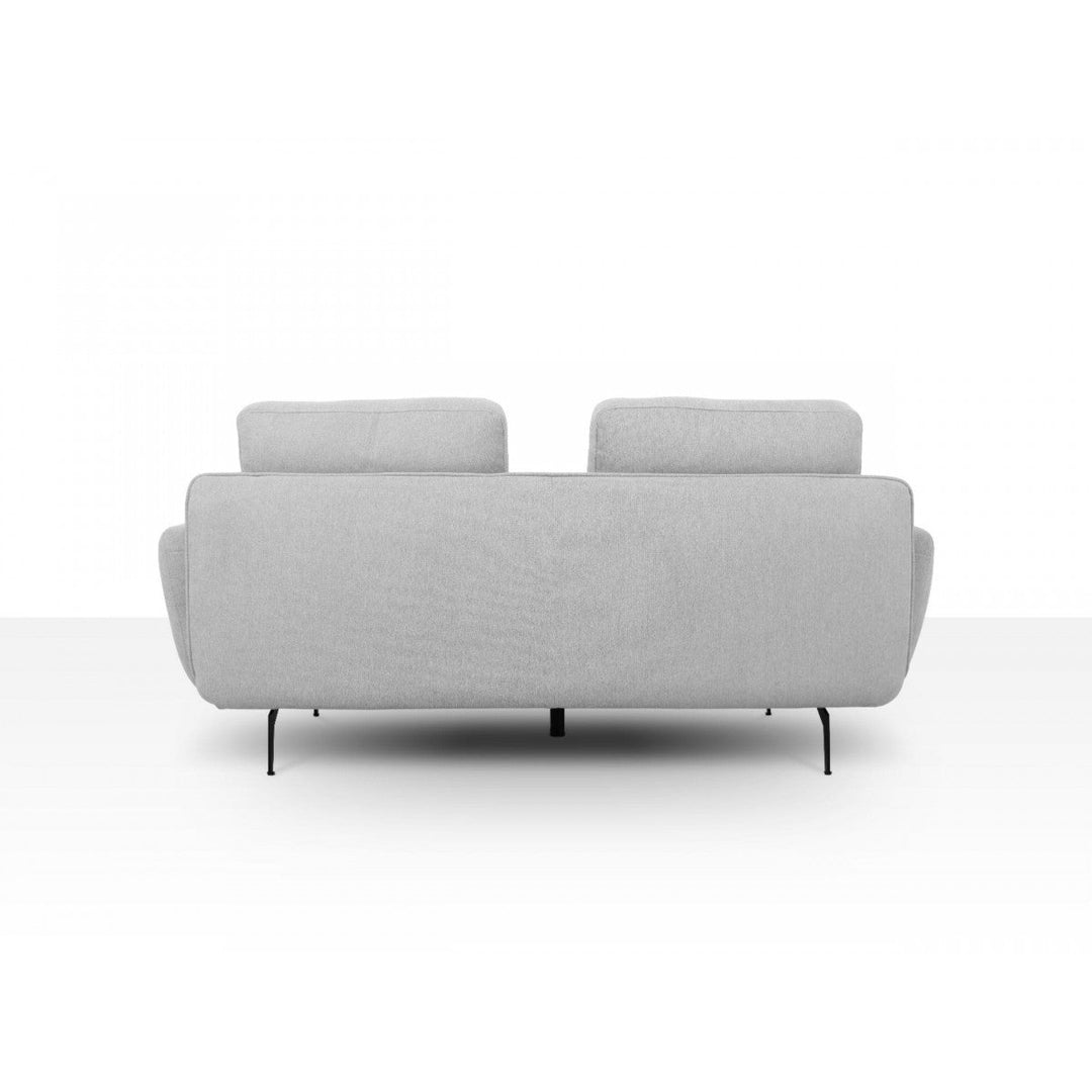 89" Light Gray Sofa With Black Legs Image 3