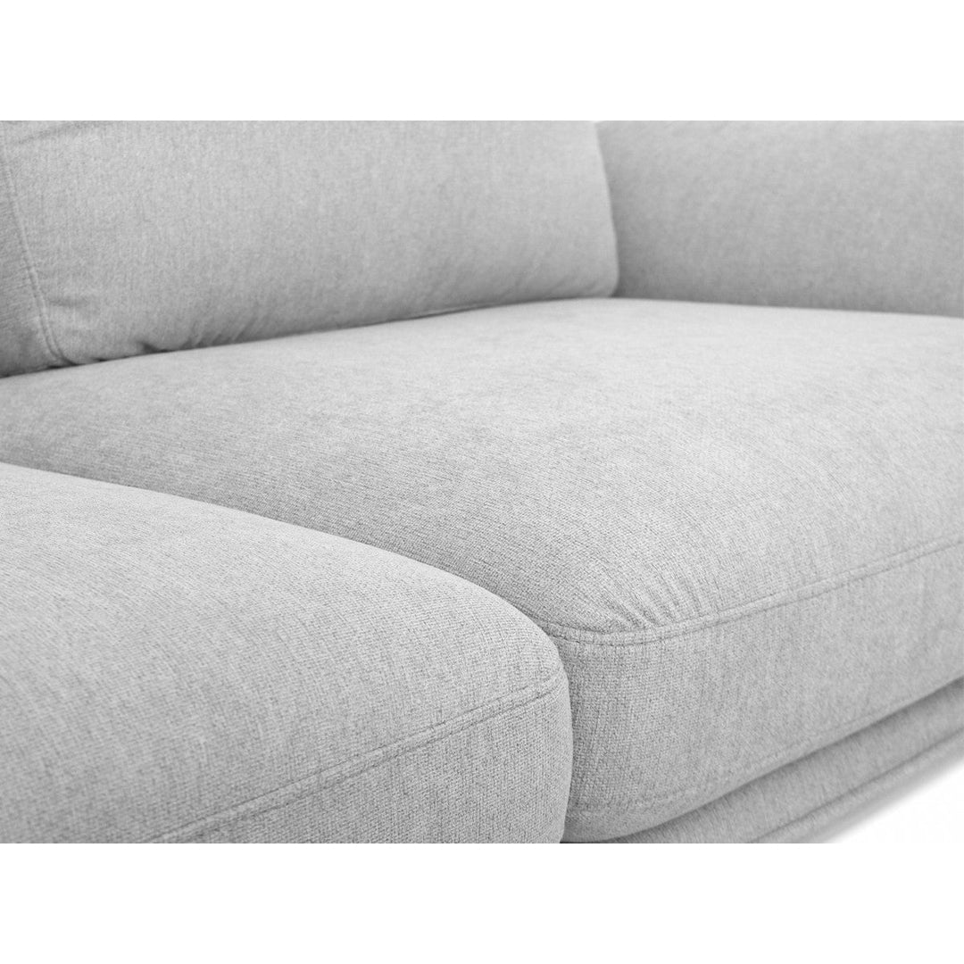 89" Light Gray Sofa With Black Legs Image 5