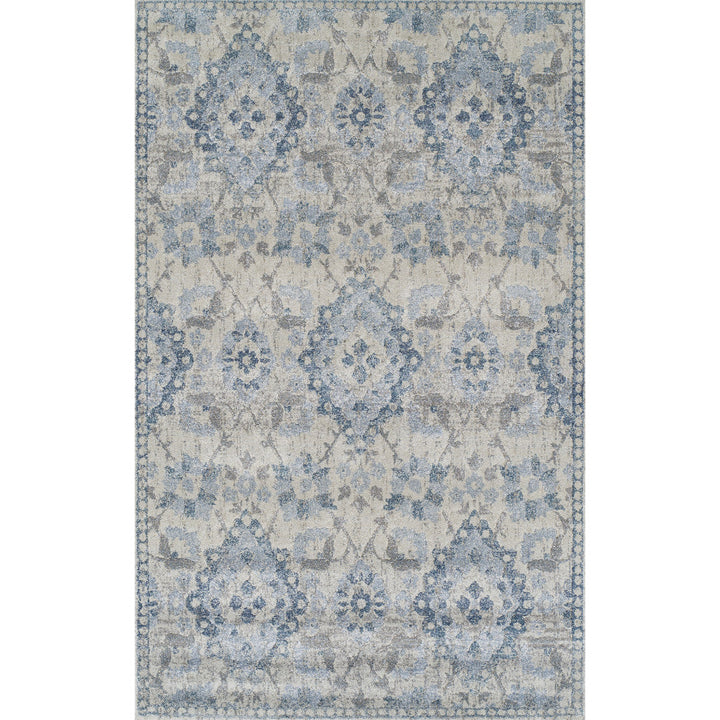 8 x 11 Blue Oriental Area Rug Image 3