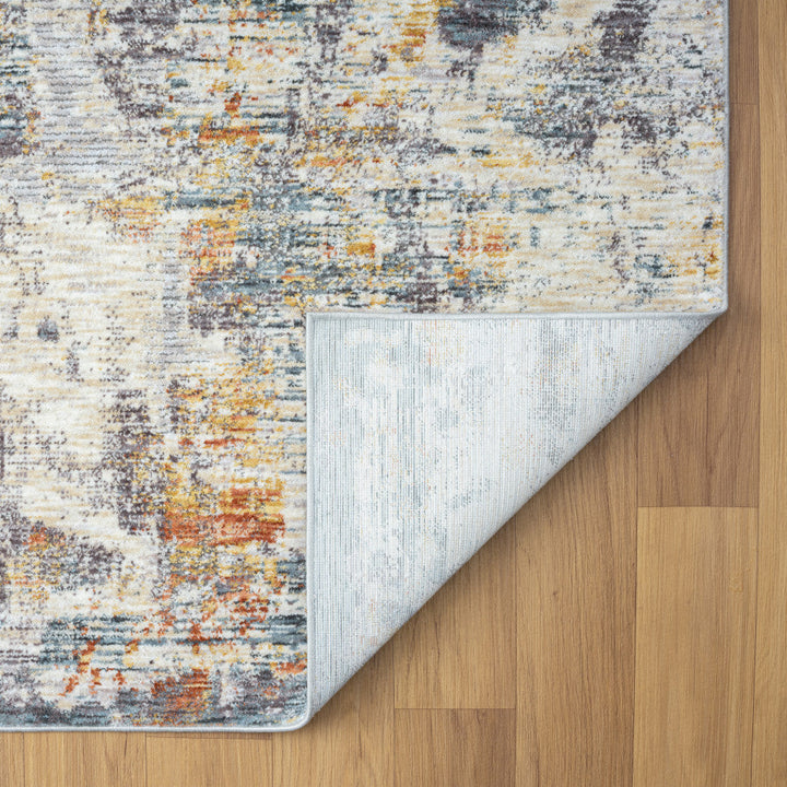 9 x 12 Gray and Ivory Abstract Area Rug Image 10