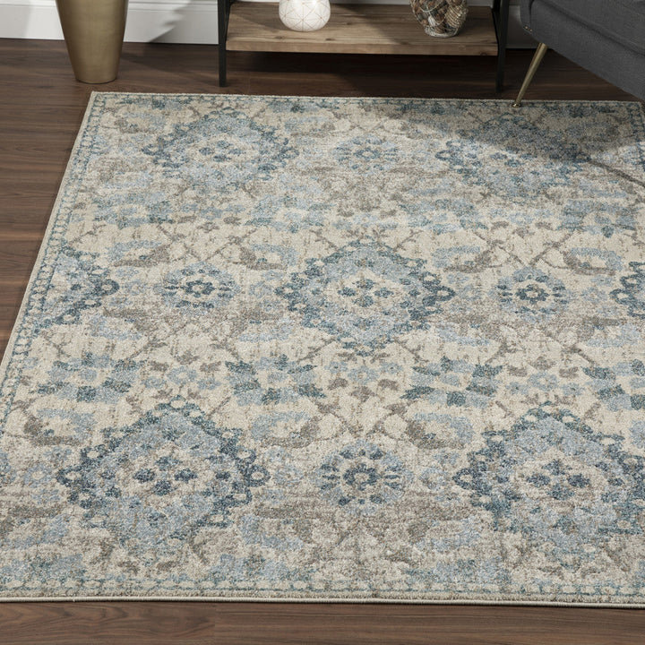 8 x 11 Blue Oriental Area Rug Image 8