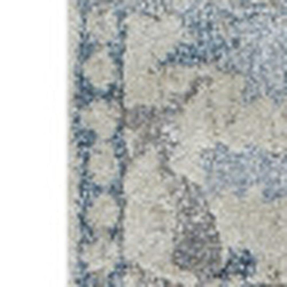 8 x 11 Blue Oriental Area Rug Image 12