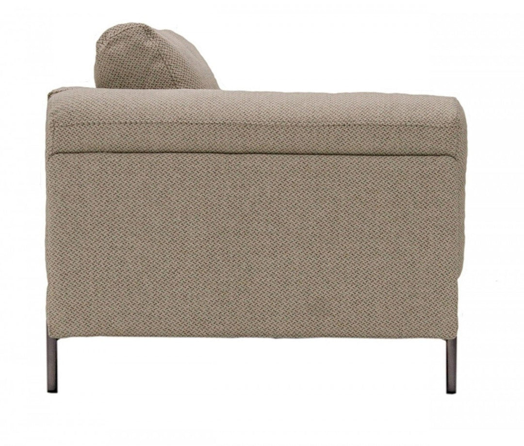 84" Beige Sofa With Black Legs Image 3