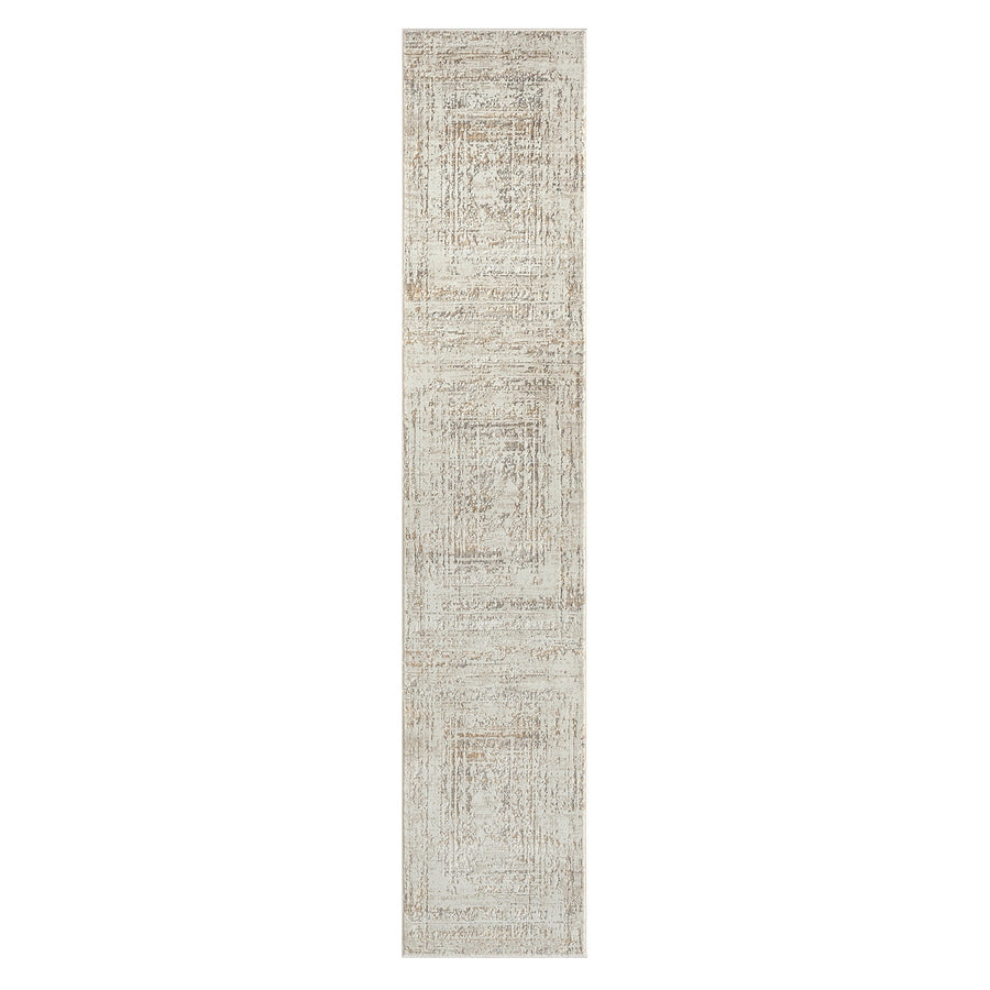 2 X 3 Beige Abstract Distressed Area Rug Image 1