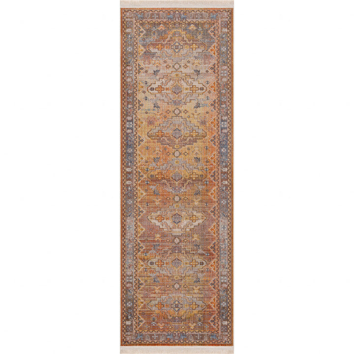 2 X 6 Brown Southwestern Runner Rug Image 1