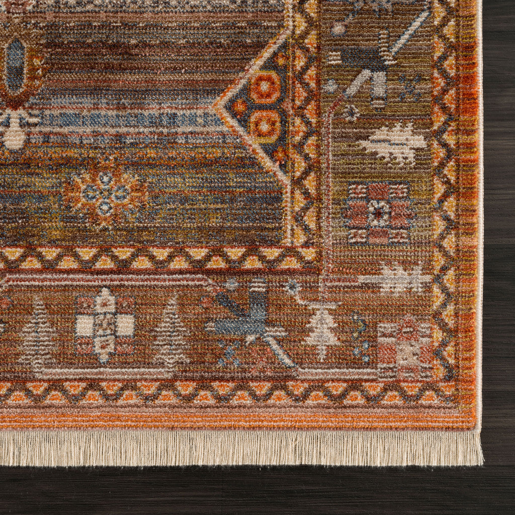 2 X 6 Brown Southwestern Runner Rug Image 12