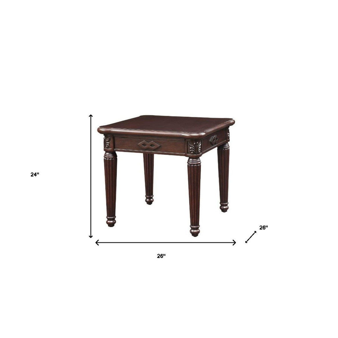 24" Espresso Solid Wood And Manufactured Wood Square End Table Image 2