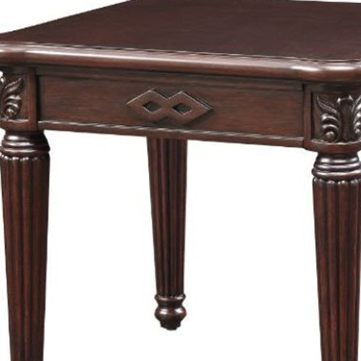 24" Espresso Solid Wood And Manufactured Wood Square End Table Image 3