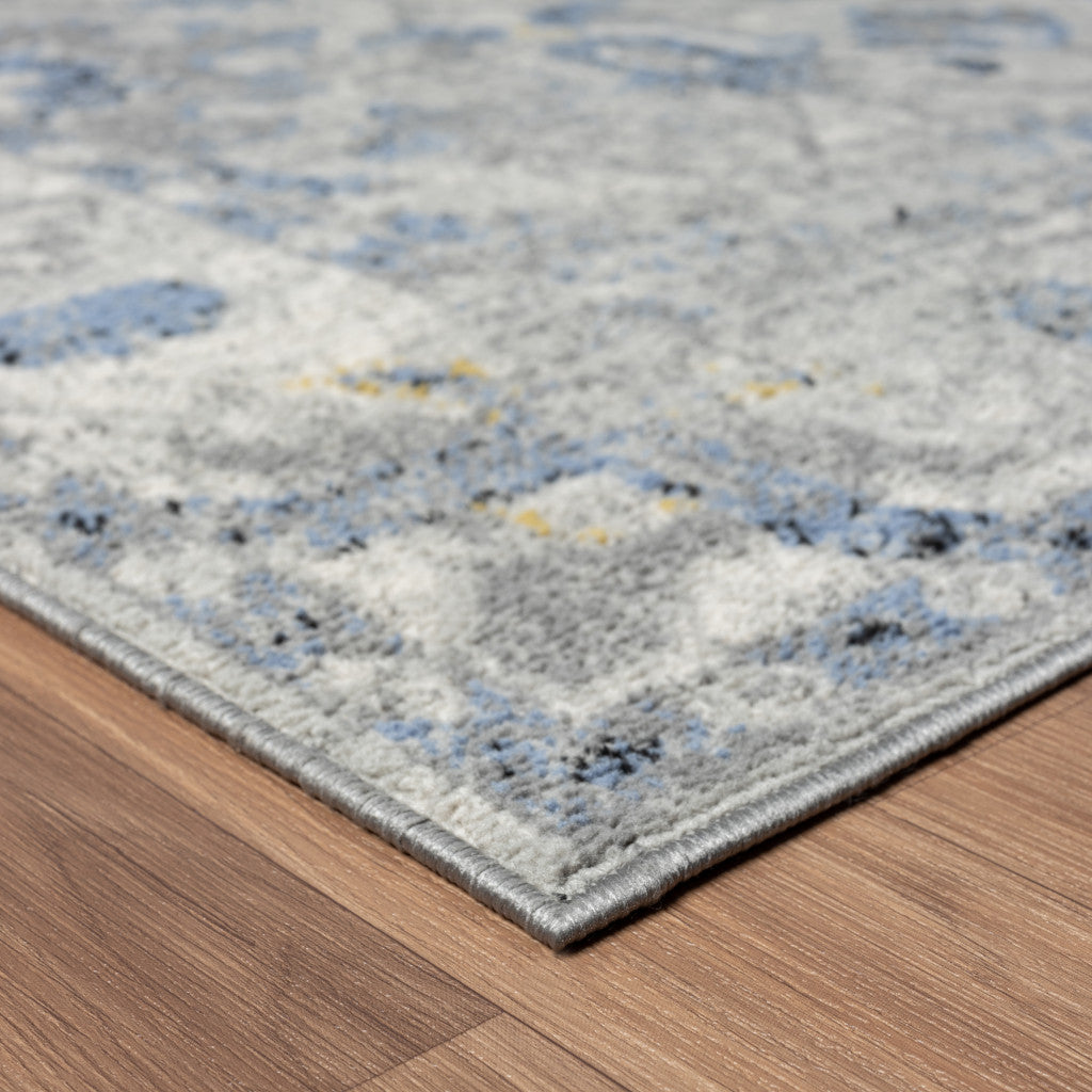 5 X 7 Blue Floral Area Rug Image 5