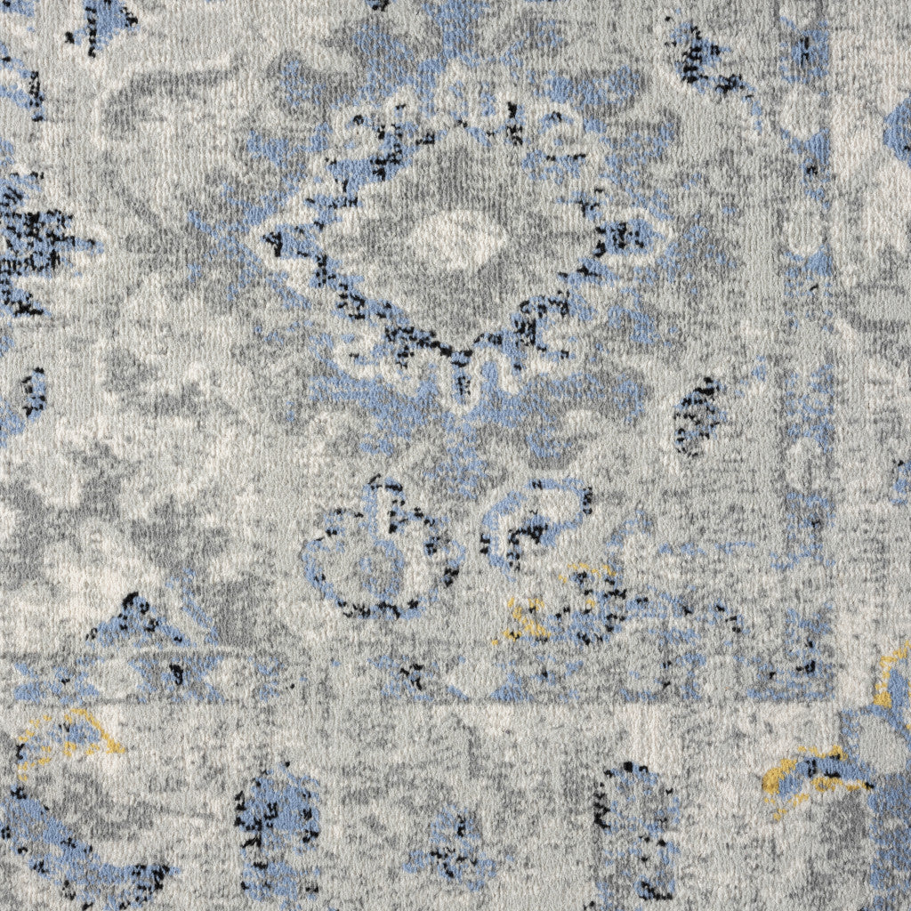 5 X 7 Blue Floral Area Rug Image 9