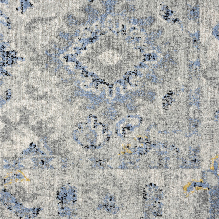 5 X 7 Blue Floral Area Rug Image 9