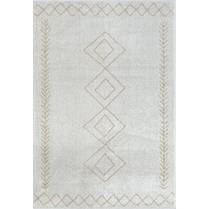 5 X 7 Gray Diamond Area Rug Image 1