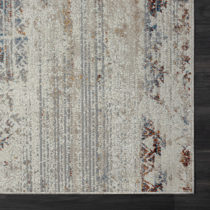 8 X 10 Ivory Tribal Distressed Washable Area Rug Image 7