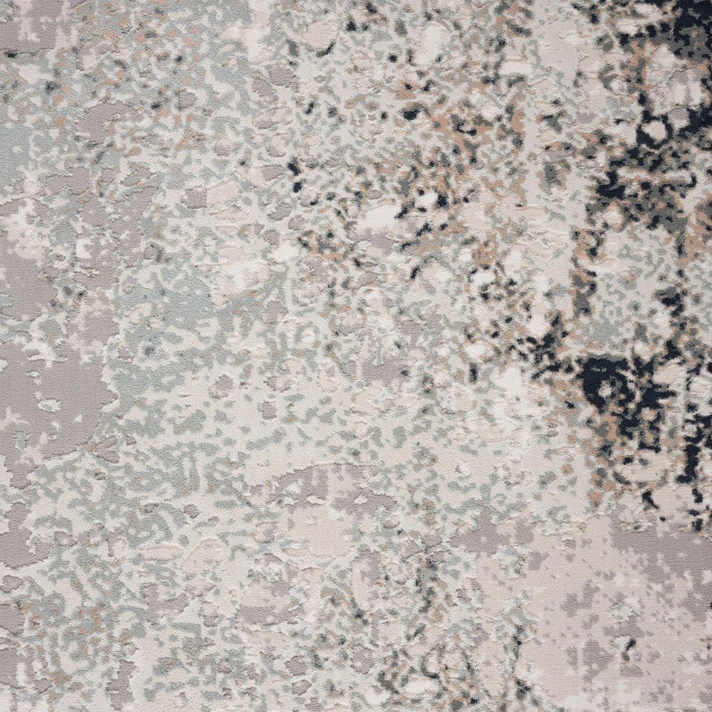 5 X 7 Gray Cream And Taupe Abstract Distressed Stain Resistant Area Rug Image 2