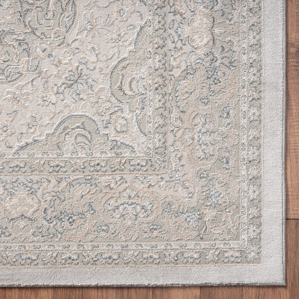 5 X 8 Gray Medallion Area Rug Image 8