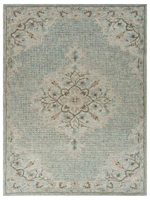 5 X 8 Blue Wool Hand Tufted Area Rug Image 1