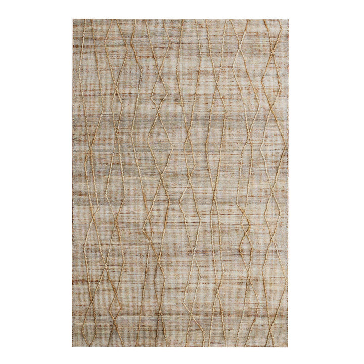 5 x 8 Brown Abstract Hand Woven Area Rug Image 1