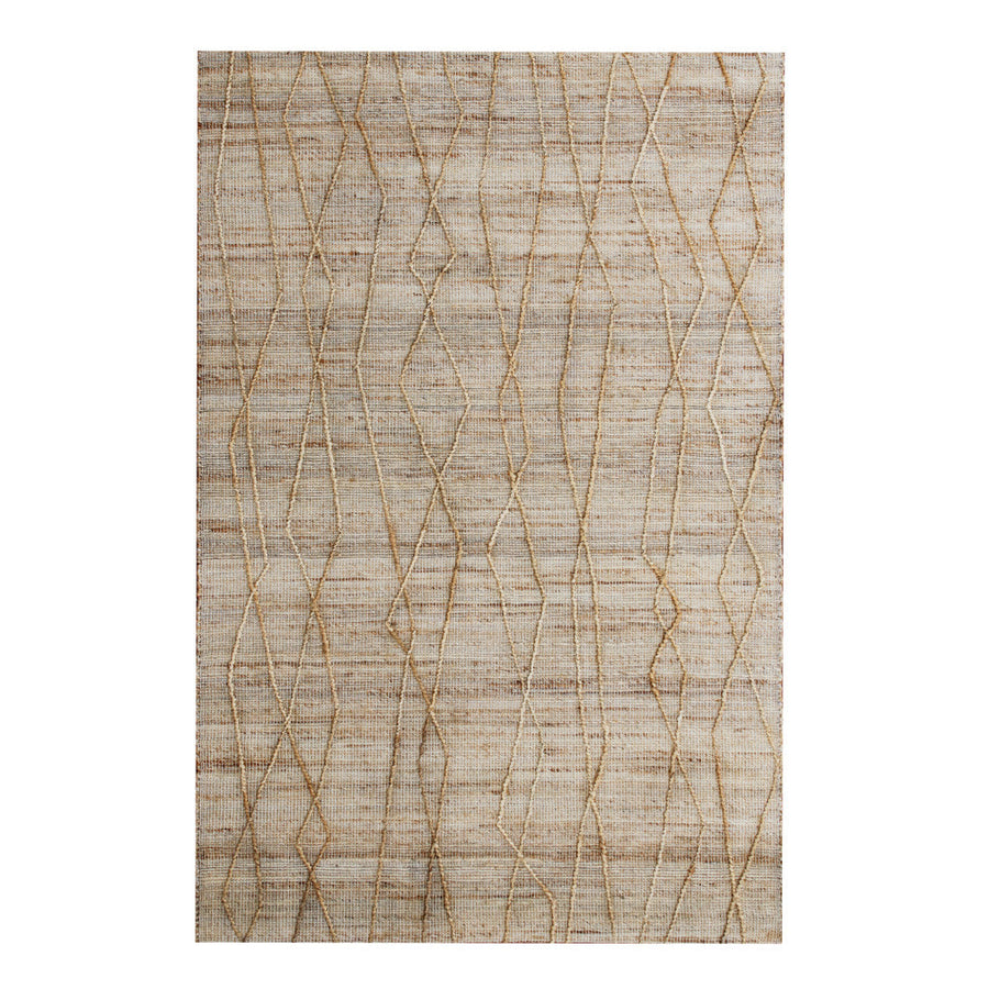 5 x 8 Brown Abstract Hand Woven Area Rug Image 1