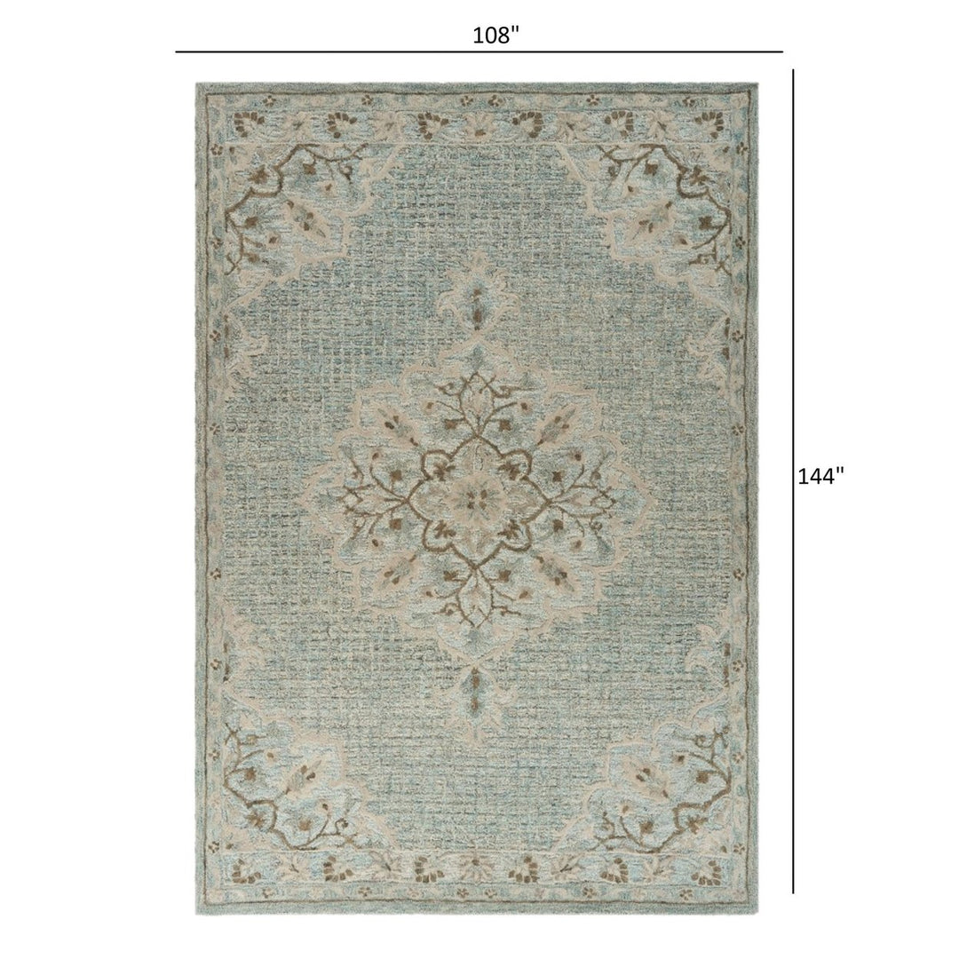 5 X 8 Blue Wool Hand Tufted Area Rug Image 1