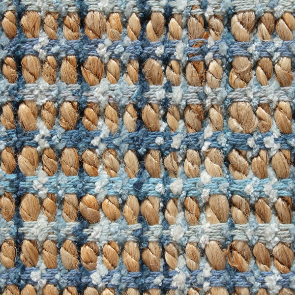 5 x 8 Blue and Ivory Hand Woven Area Rug Image 4