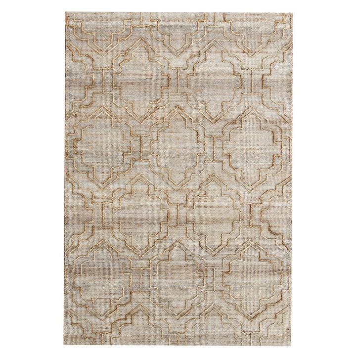 5 x 8 Brown Trellis Hand Woven Area Rug Image 1