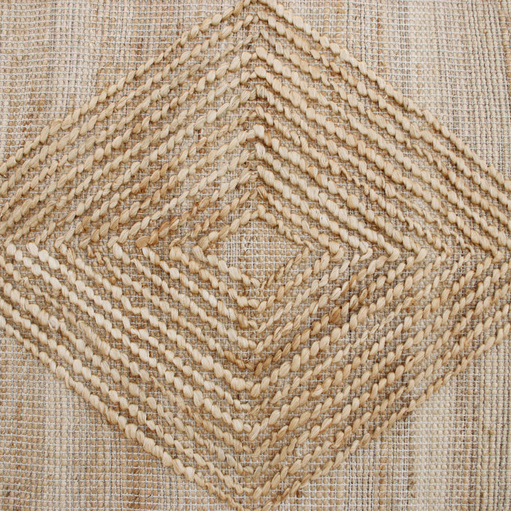 9 x 12 Brown and Ivory Geometric Hand Woven Non Skid Area Rug Image 9