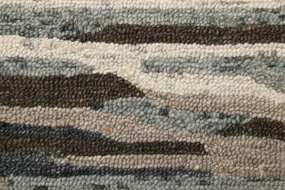 4 Round Brown and Gray Camouflage Area Rug Image 2