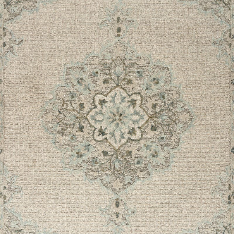 5 x 8 Ivory Wool Handmade Area Rug Image 9