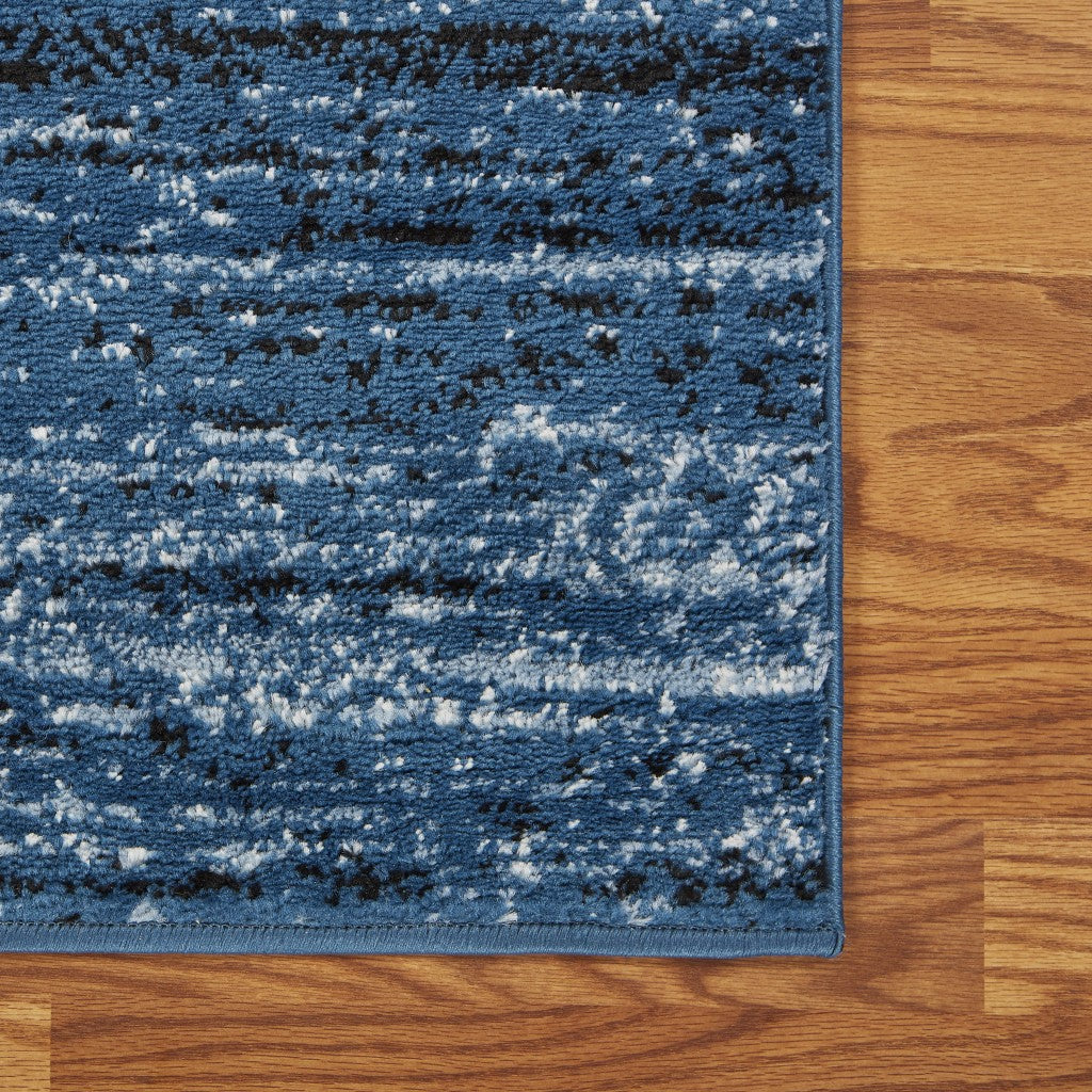 5 x 7 Blue Abstract Ocean Area Rug Image 8