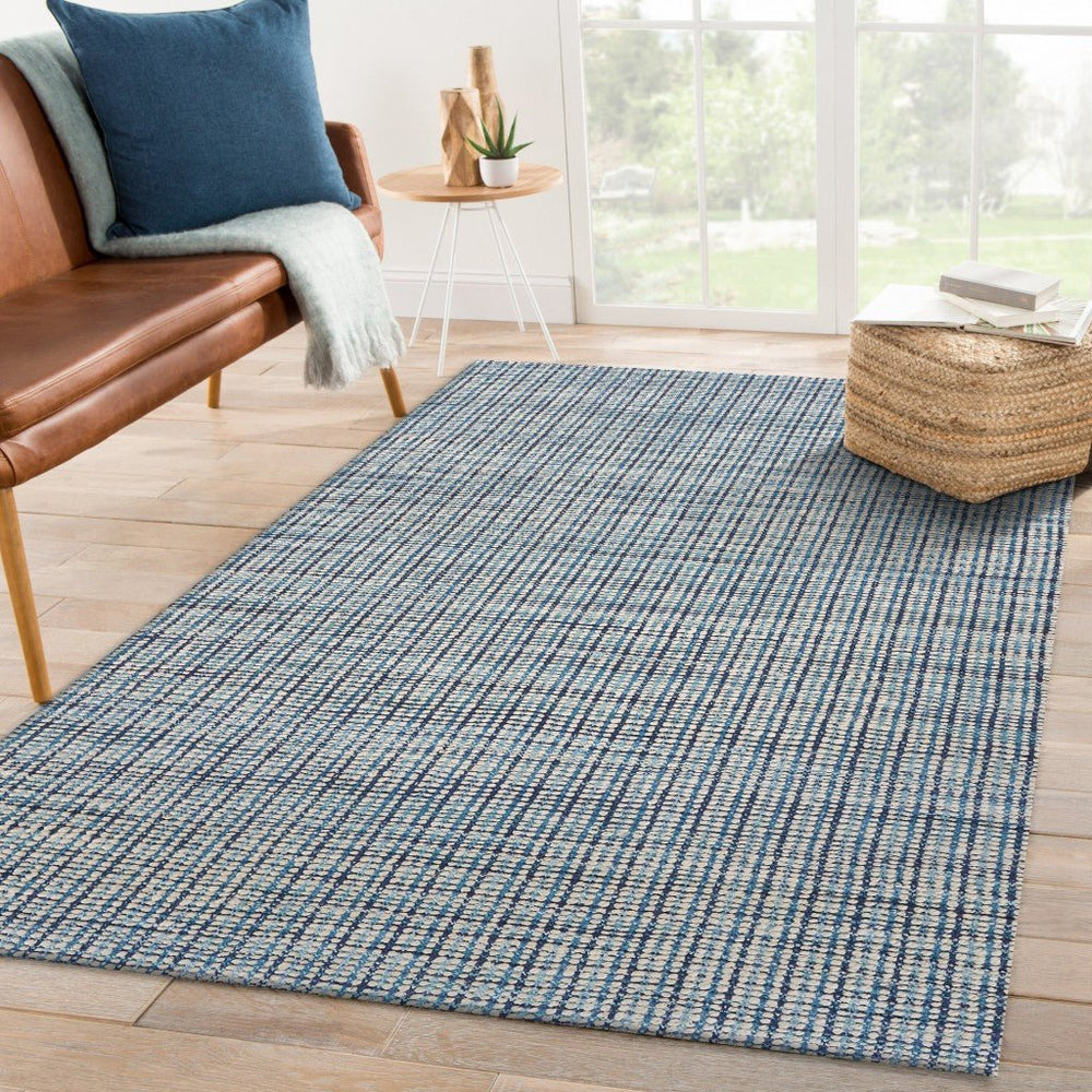 5 x 8 Classic Blue Jute Area Rug Image 2