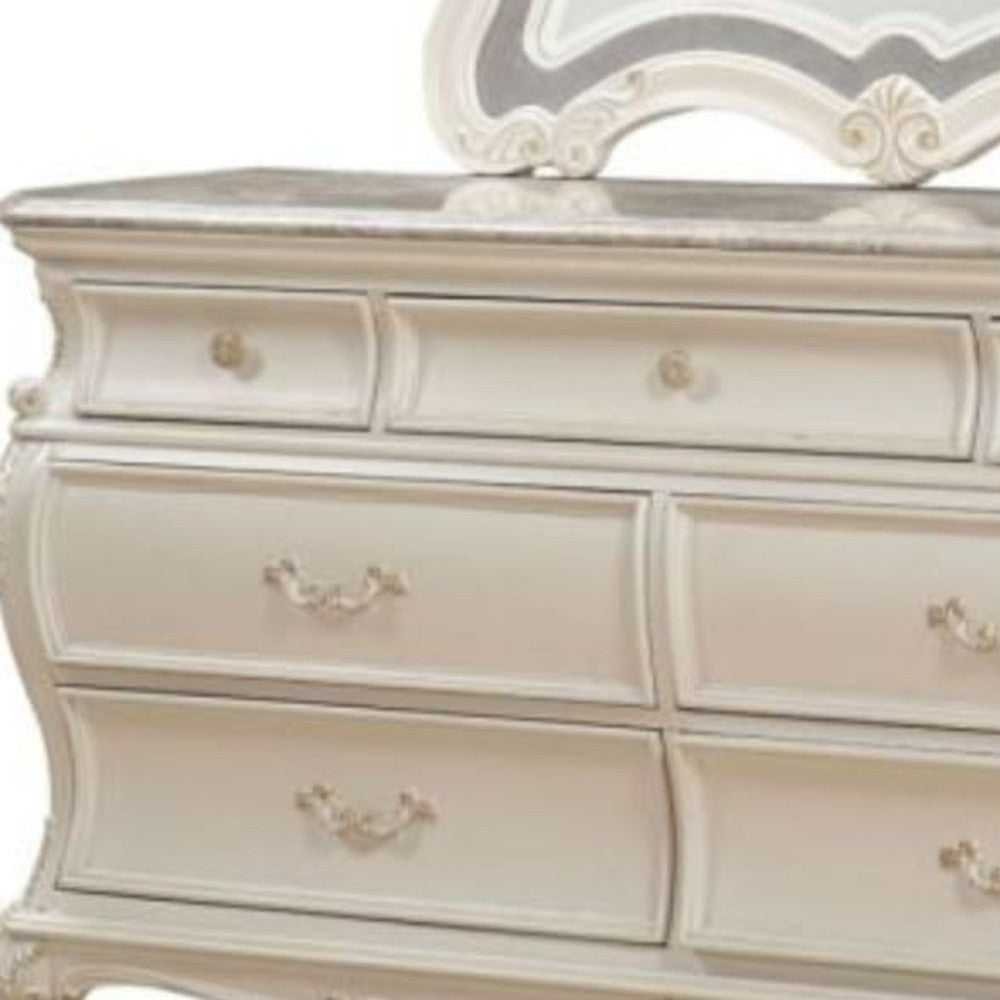 66" Pearl Solid and Manufactured Wood Seven Drawer Triple Dresser Image 2