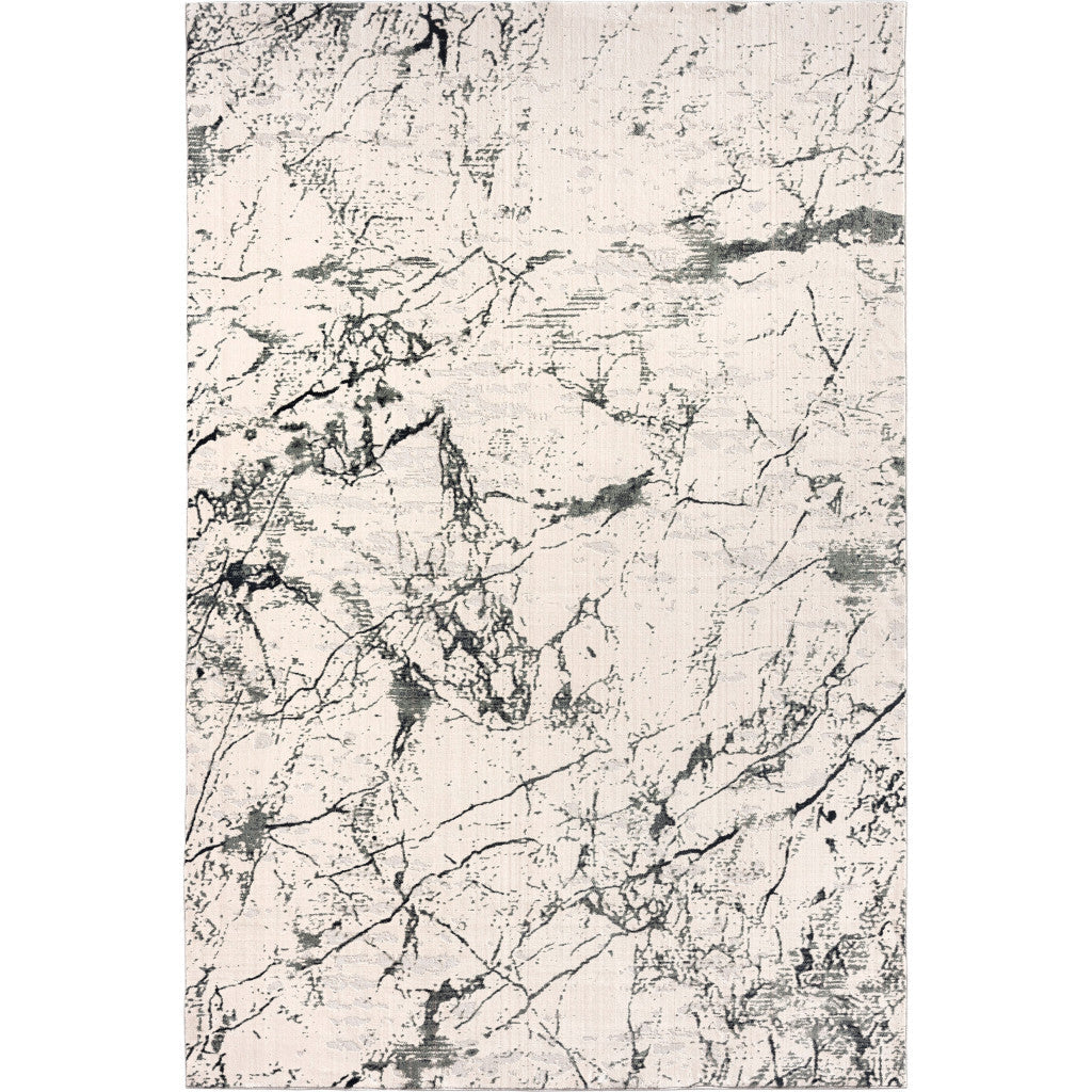 8 Ivory Abstract Area Rug Image 1