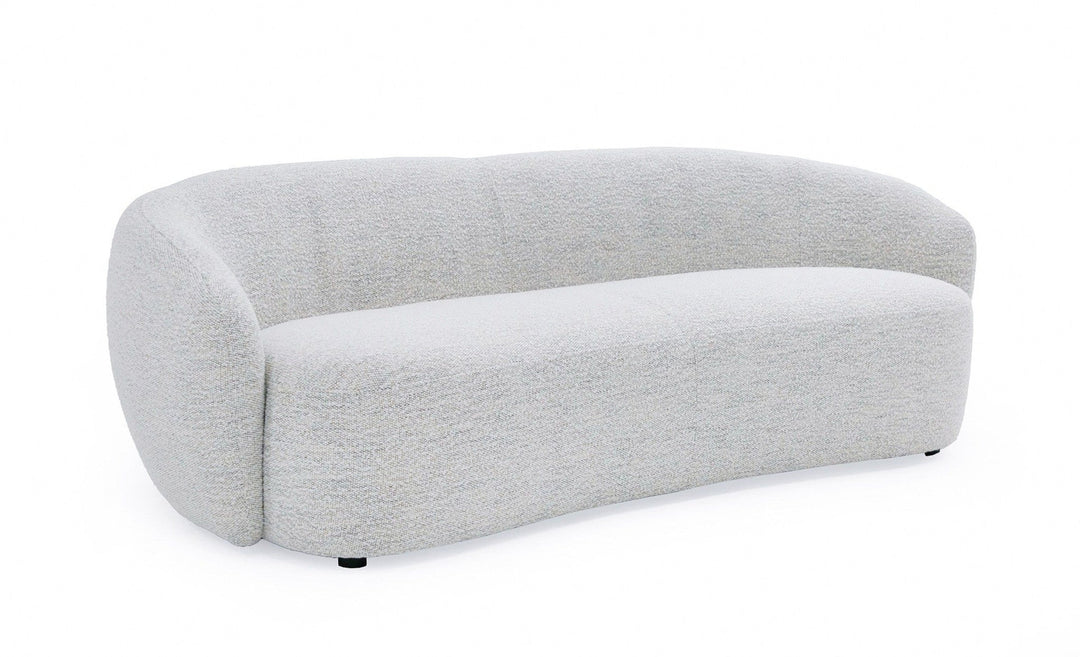 90" Off White Sofa With Black Legs Image 3